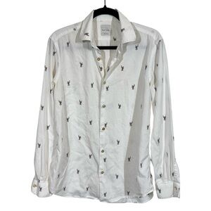 Paul Smith London Button Down Shirt Woven Monkey Pattern